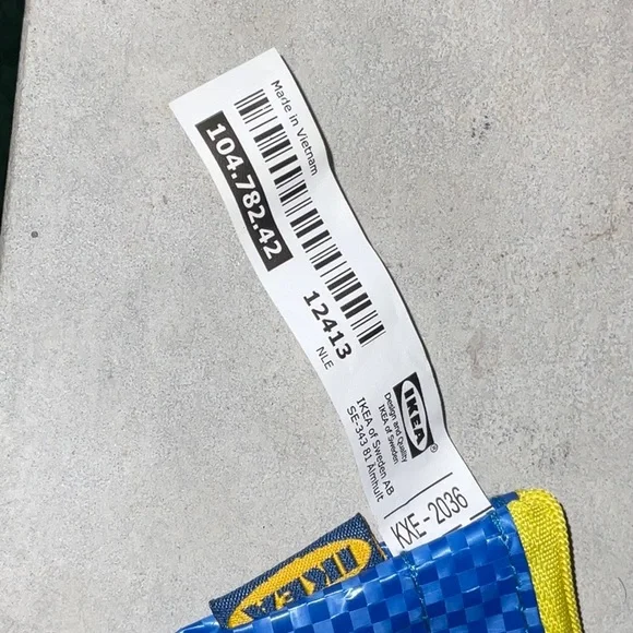 IKEA 2 FRAKTA BLUE Keychain Shopping zip Tote bags - Picture 5 of 5